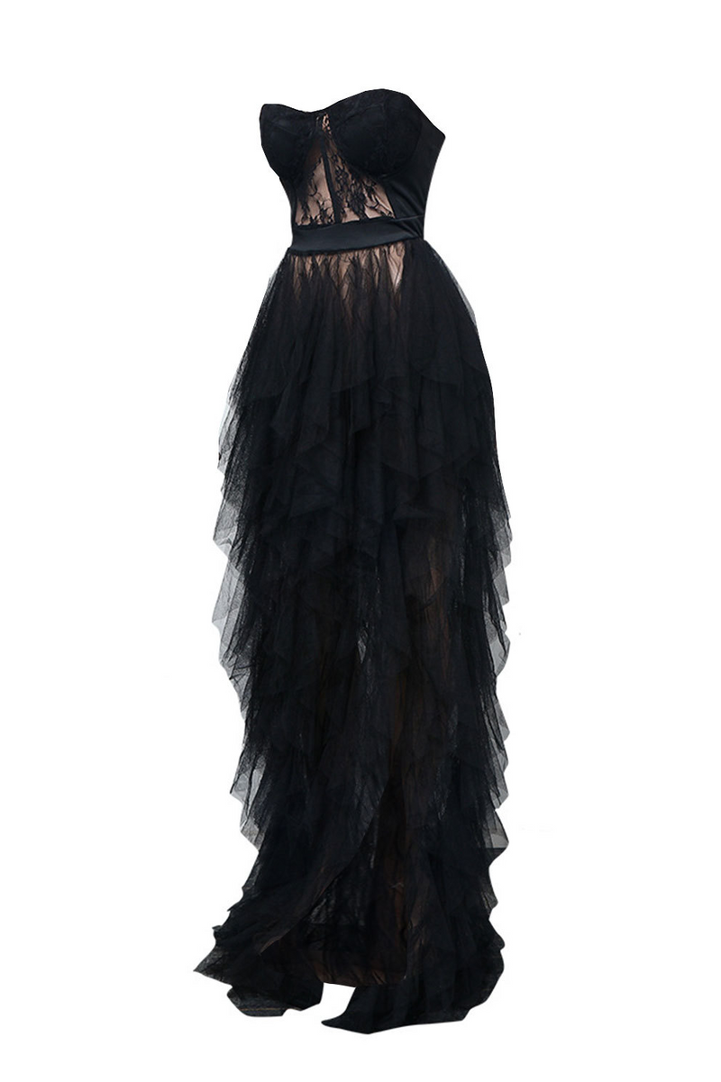 Tine Tulle Maxi Dress In Black