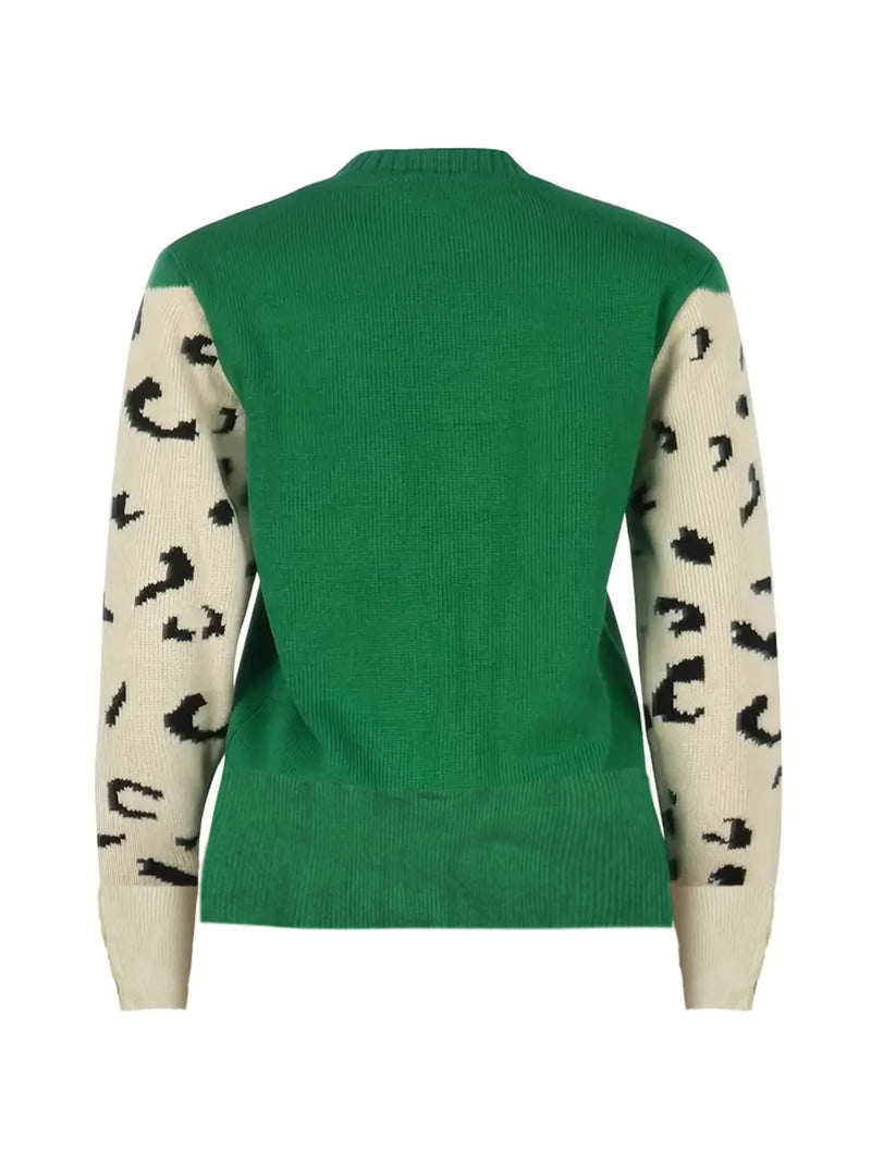 Leopard Round Neck Sweater