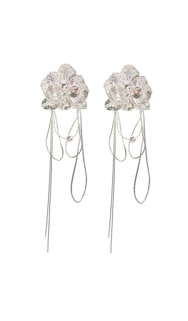 Ariah White Butterfly Orchid Earrings