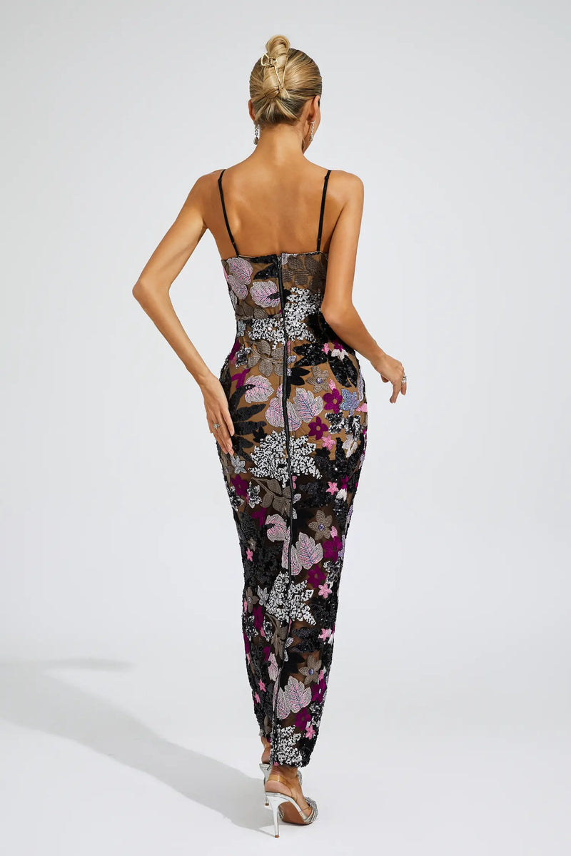 Selasi Embroidered Strapless Maxi Dress