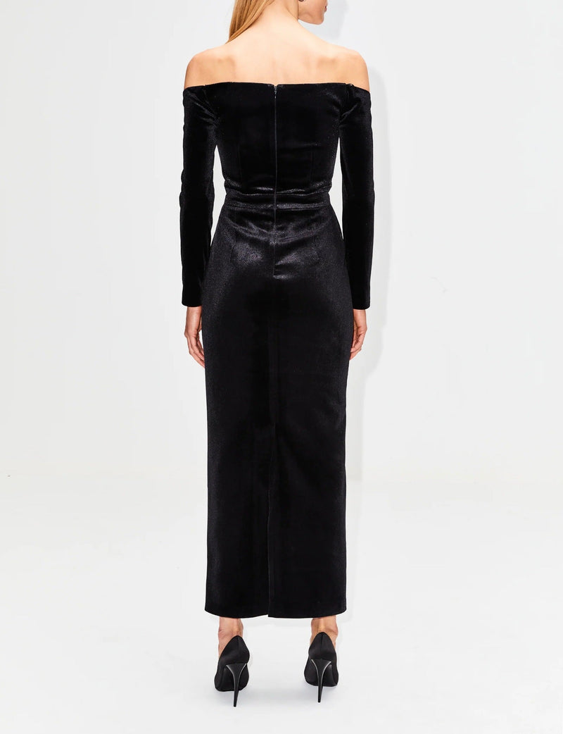 Kahlo Lace And Velvet Maxi Dress