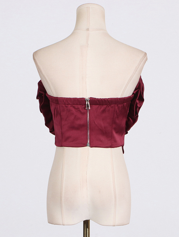 Caitlin 3D Flower Top In Red