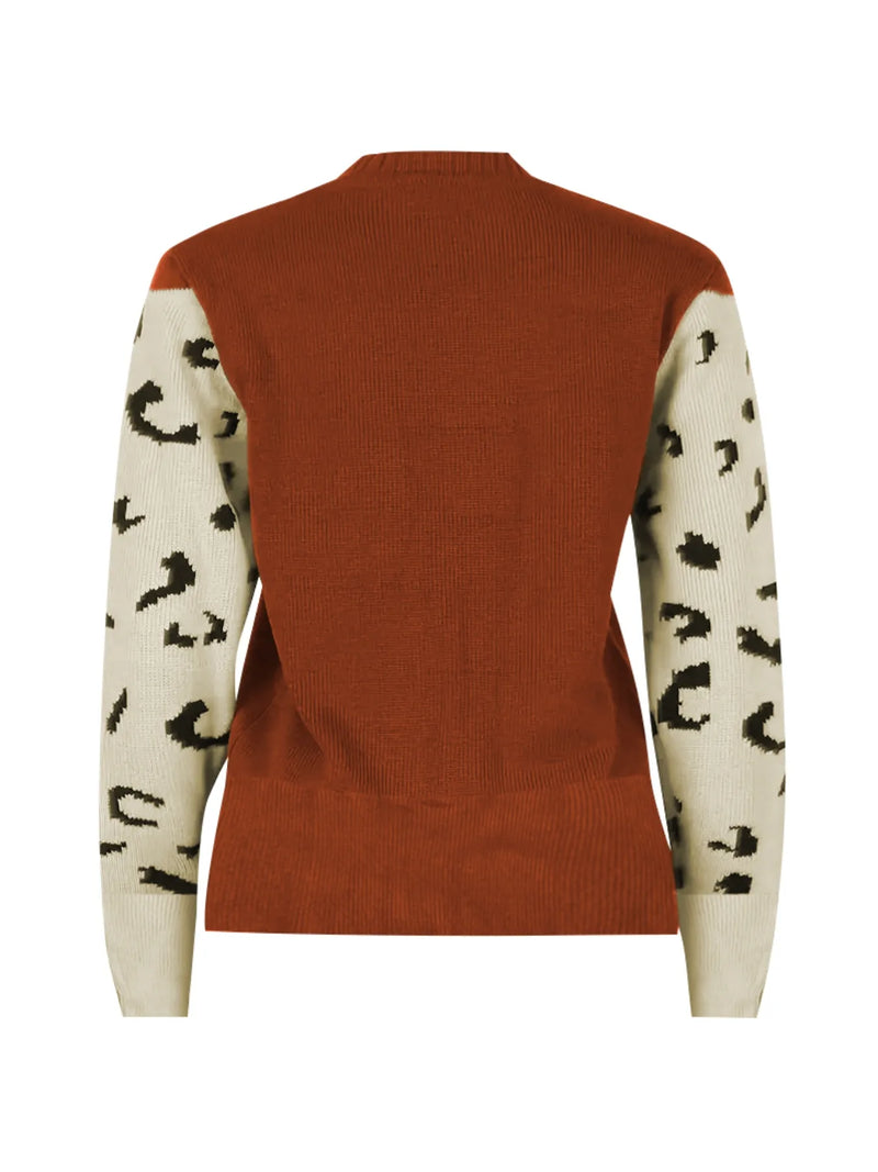 Leopard Round Neck Sweater