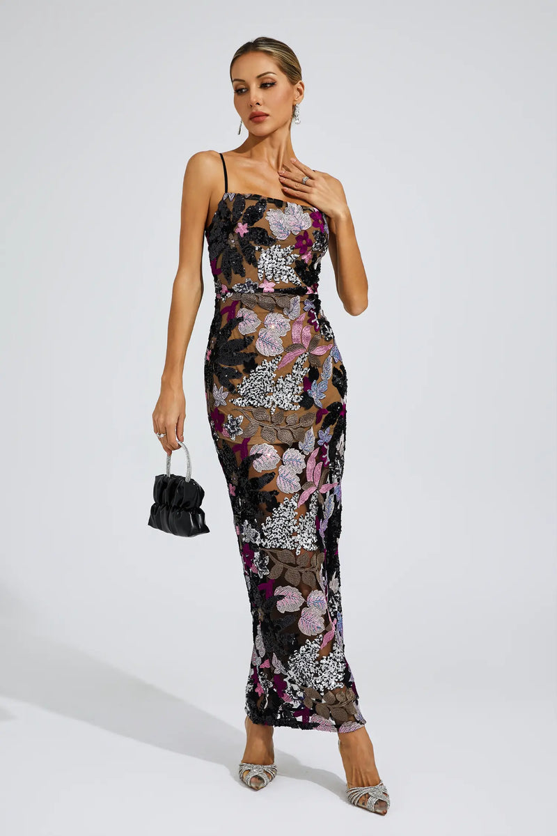 Selasi Embroidered Strapless Maxi Dress