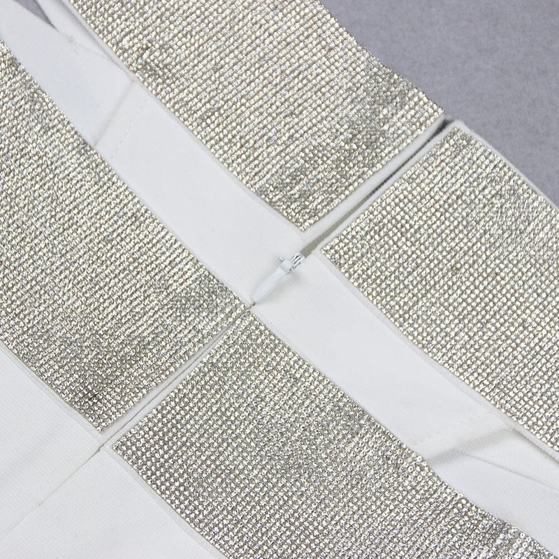 Lisbon Embellished Perspective Two Piece Set In White