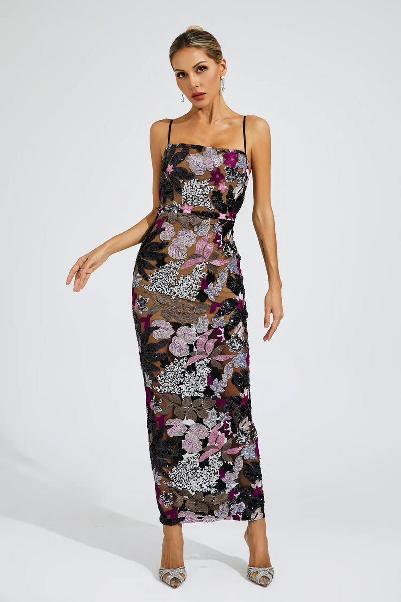 Selasi Embroidered Strapless Maxi Dress
