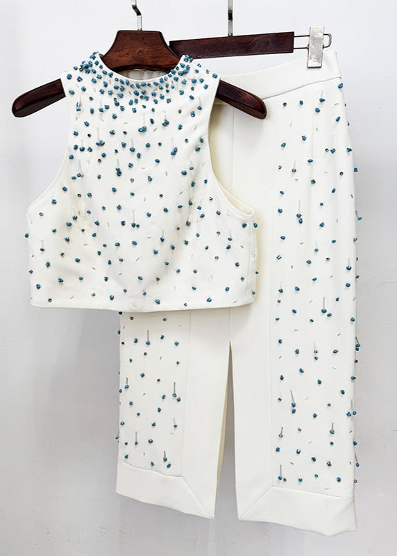 Angie Turquoise Embellished Two Piece Set