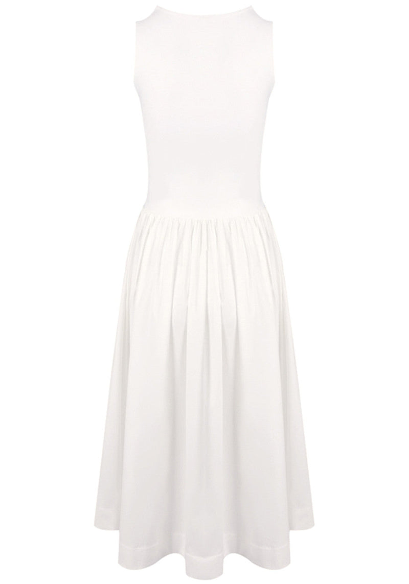 Uaelyvira Butterfly Detail A Line Midi Dress In White