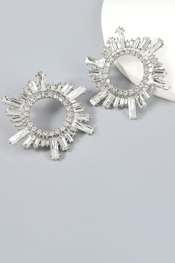 Athena Crystal Hoop Earrings