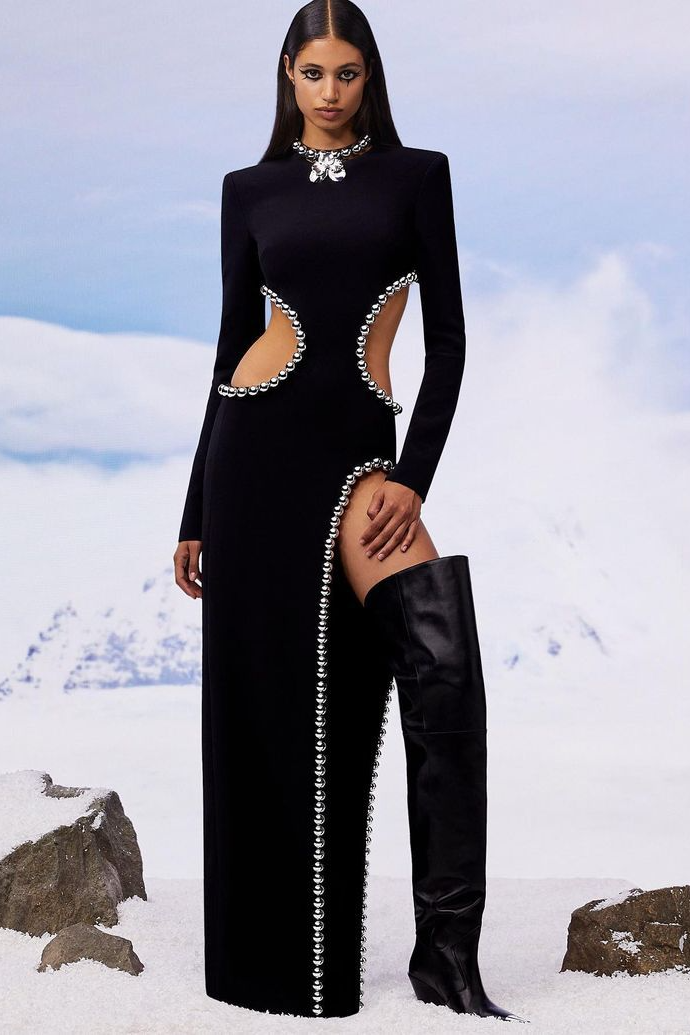 Circe Long Sleeve Cutout Bandage Dress